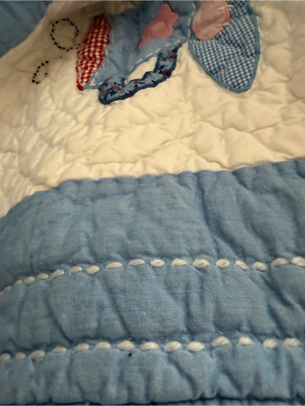 Pottery Barn Kids Pink and Blue Tea Cup & Teapot Quilt - Picture 7 of 9